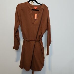 Joe Fresh Chestnut Long Sleeve Dress